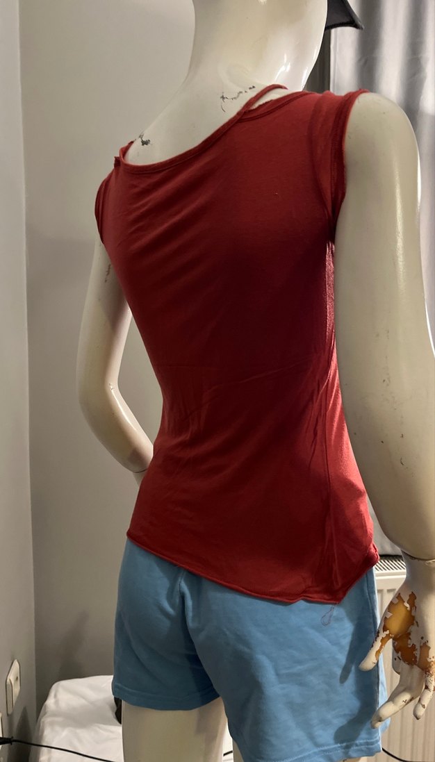 Bordo Bohem Baskılı Bluzu - Görsel 5