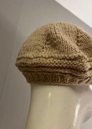 Bej Örgü Kadın Bere - Görsel 2