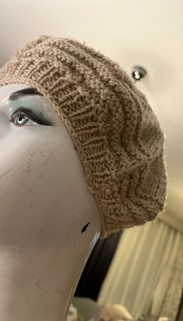 Bej Örgü Kadın Bere - Görsel 3