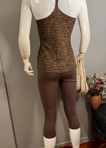 Kahverengi Mini Atlet ve Tayt Takım - Görsel 6