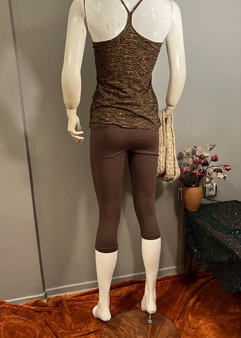 Kahverengi Mini Atlet ve Tayt Takım - Görsel 8