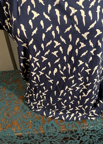 Pull&Bear Lacivert Baskılı  Tişört - Görsel 3