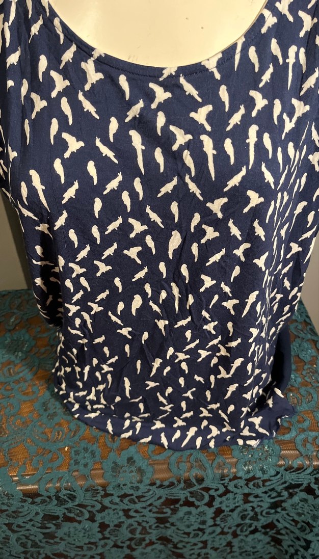 Pull&Bear Lacivert Baskılı  Tişört - Görsel 2