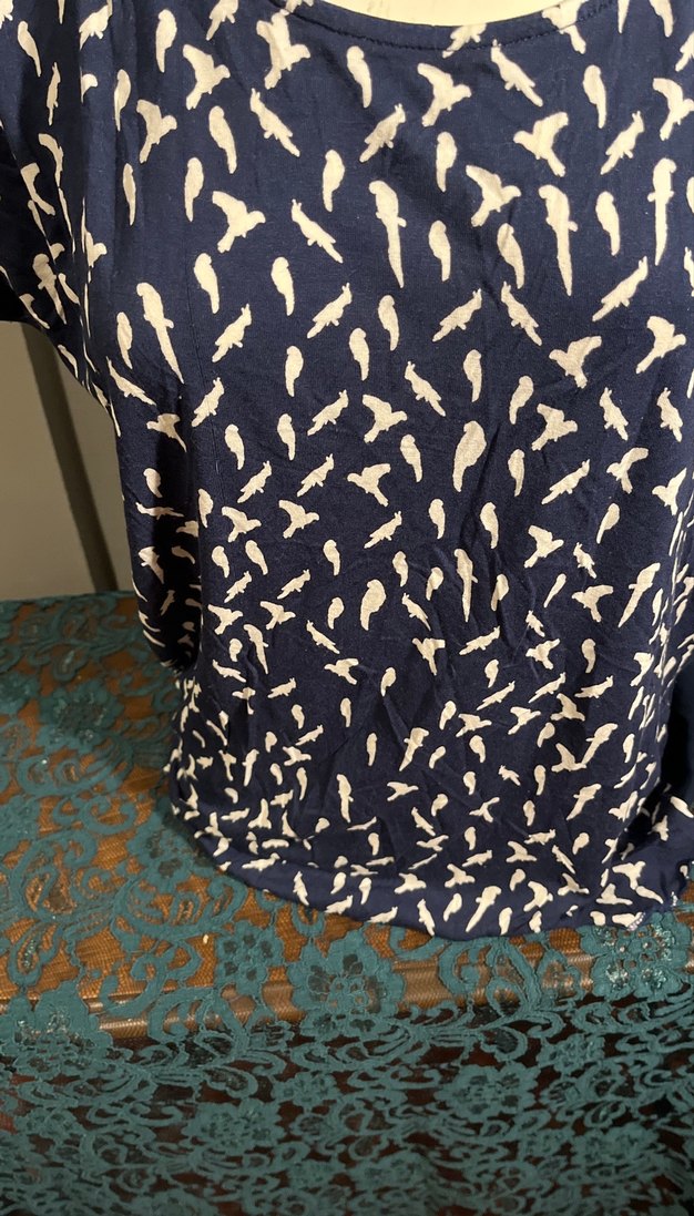 Pull&Bear Lacivert Baskılı  Tişört - Görsel 3