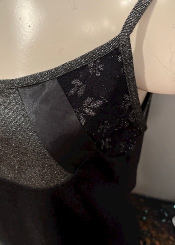 Siyah Gotik Dantel Detaylı Mini Büstiyer - Görsel 3