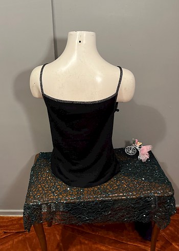 Siyah Gotik Dantel Detaylı Mini Büstiyer - Görsel 5