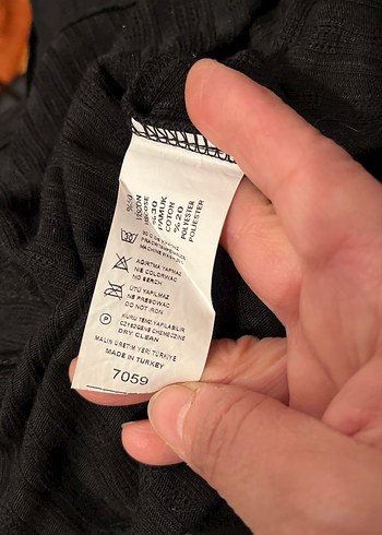 Kısa Kollu Siyah Mini Tişört - Görsel 8