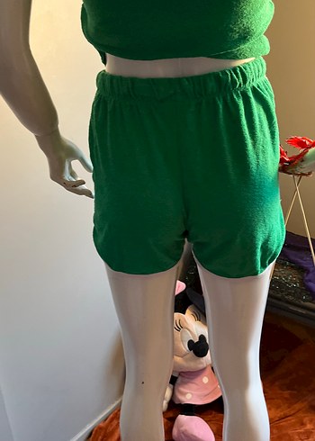 Yeşil Mini Kadın Atletik Şort ve tşört takım - Görsel 11