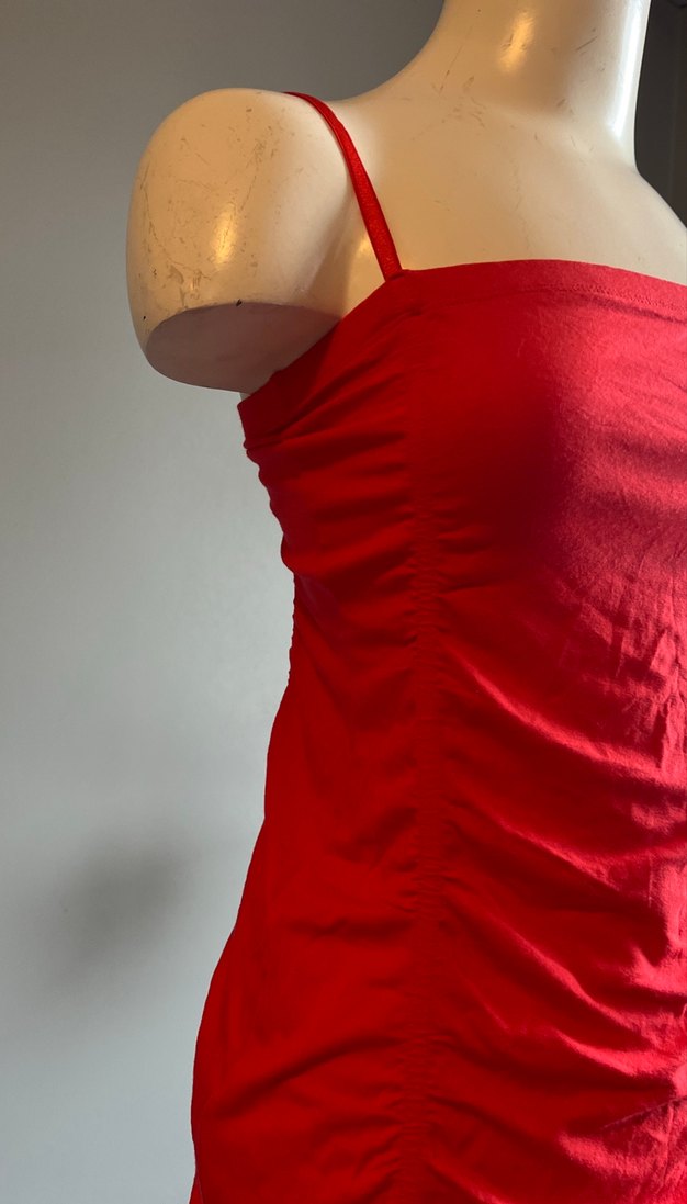 Adil Işık ,Kırmızı Drapeli Mini Elbise - Görsel 4