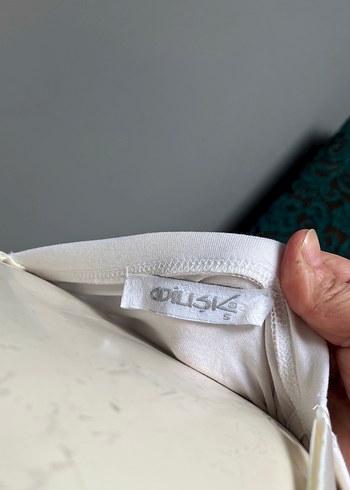 Acil Işık Beyaz Straplez Penye Body - Görsel 13