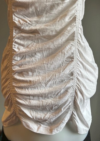 Acil Işık Beyaz Straplez Penye Body - Görsel 7