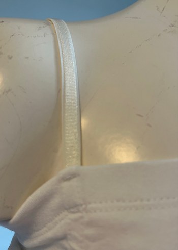 Acil Işık Beyaz Straplez Penye Body - Görsel 5