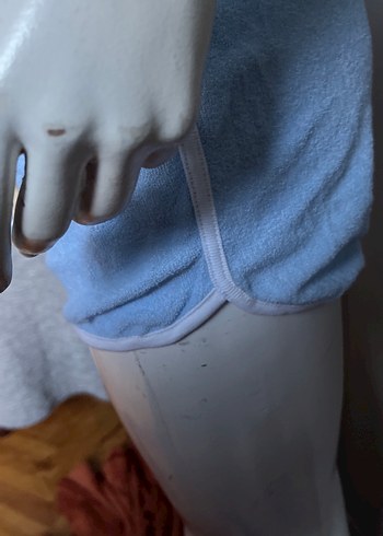 Mavi Kısa Kadın  Krop -Şort - Görsel 4