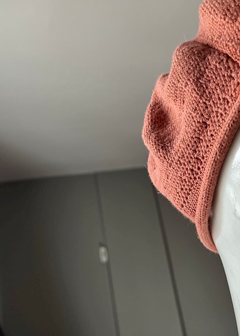 Pembe Örgü Kadın Bere - Görsel 2