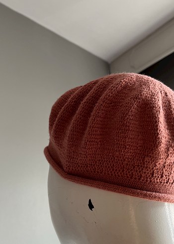 Pembe Örgü Kadın Bere - Görsel 3