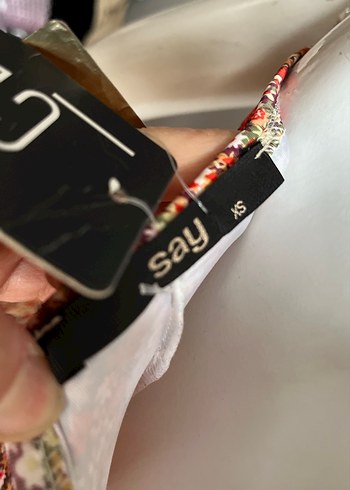 Say Marka-Tulum-Cepli -Çiçekli  Jarse kumaş - Görsel 17