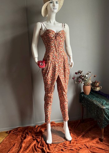 Say Marka-Tulum-Cepli -Çiçekli  Jarse kumaş - Görsel 2