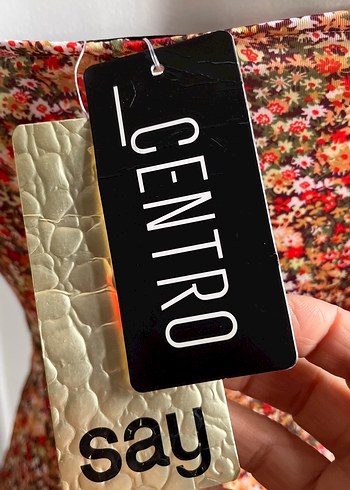 Say Marka-Tulum-Cepli -Çiçekli  Jarse kumaş - Görsel 14