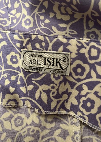 Adil Işık /Düğmeli V Yaka antrasit uçuk Mor Bohem Uzun Elbise - Görsel 11