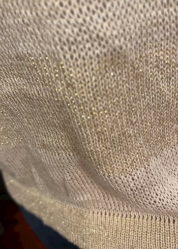 Bej Kolsuz Triko Midi Elbise - Görsel 2