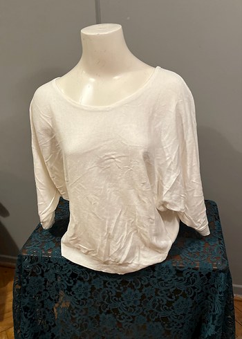 Adil Işık Beyaz ince Triko  Bluzu, Bol Kesim, Uzun Kollu - Görsel 2