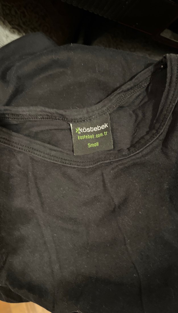 Siyah Uzun Kollu Salaş Gömlek Penye - Görsel 5