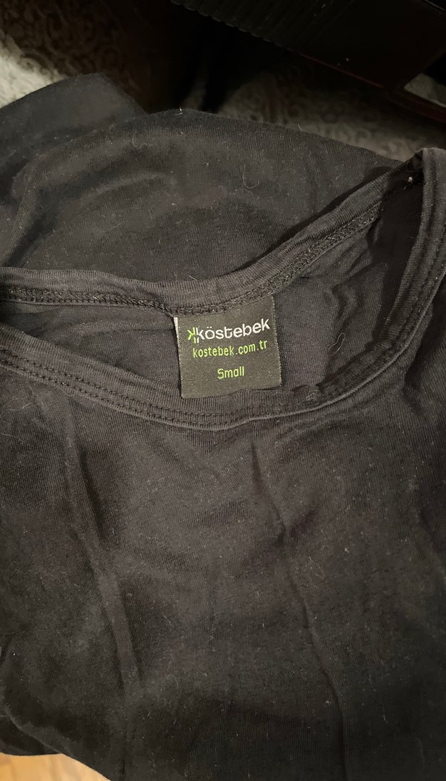 Siyah Uzun Kollu Salaş Gömlek Penye - Görsel 4