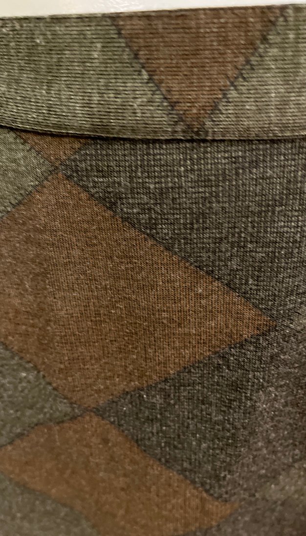 Kahverengi geometrik Desenli Midi kalın sentetik yünlü Etek - Görsel 3