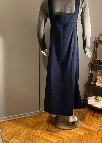 Kadın Lacivert Uzun Salopet - Görsel 6