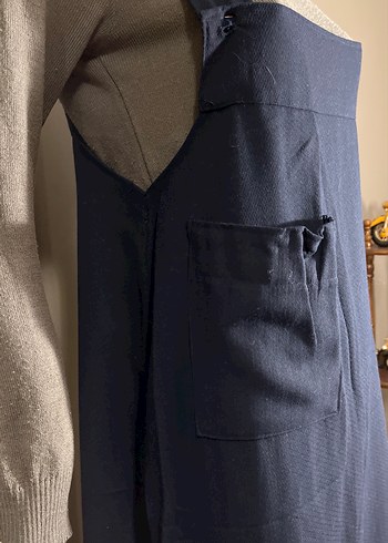 Kadın Lacivert Uzun Salopet - Görsel 5