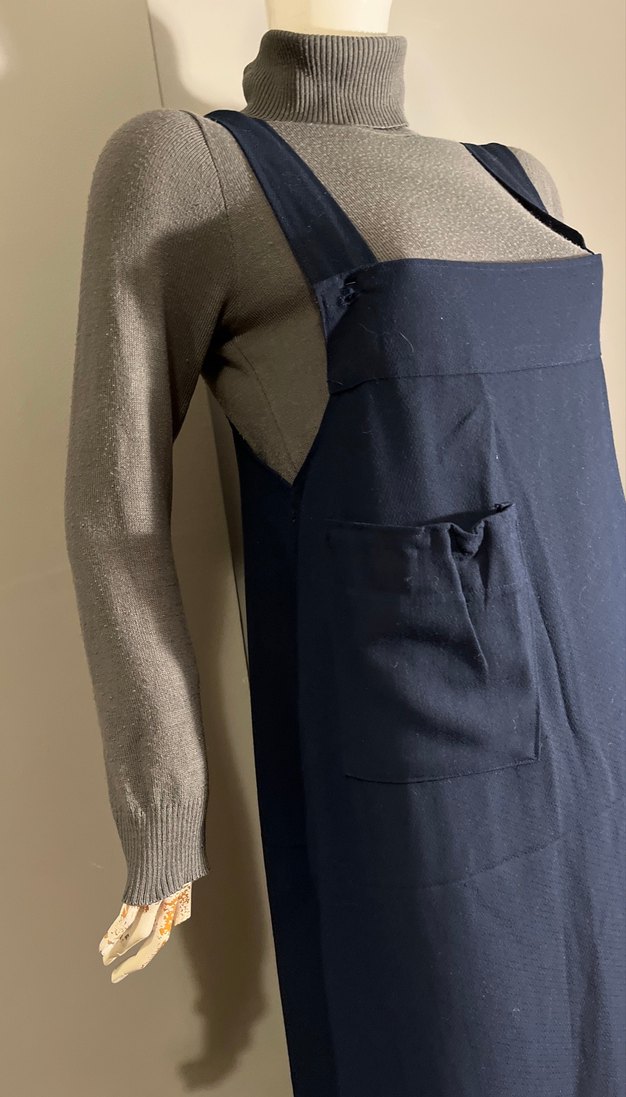 Kadın Lacivert Uzun Salopet - Görsel 2