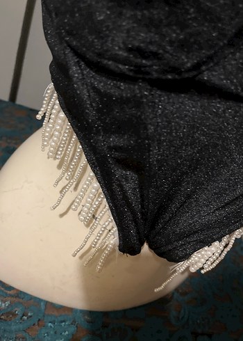 Siyah Drapeli Mini Goth Büstiyer - Görsel 3