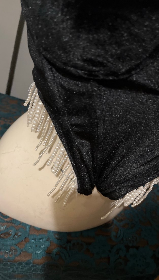 Siyah Drapeli Mini Goth Büstiyer - Görsel 3