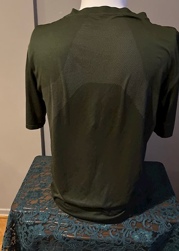 Erkek Yeşil Kısa Kollu Basic Tişört - Görsel 8