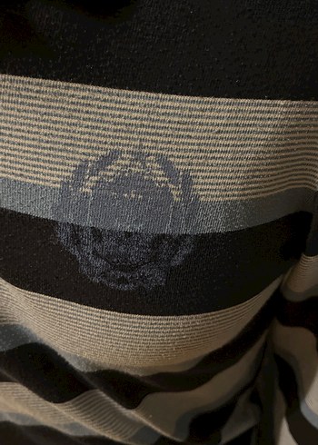 Collezıone / Uzun Kollu Gri Çizgili Erkek Polo Tişört - Görsel 2