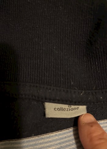 Collezıone / Uzun Kollu Gri Çizgili Erkek Polo Tişört - Görsel 5