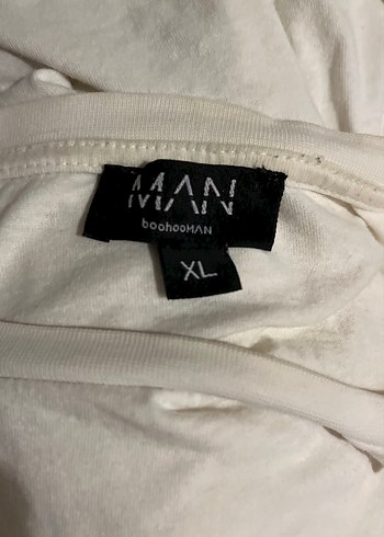 Erkek Beyaz Bol Kesim Kısa Kollu Tişört - Görsel 4