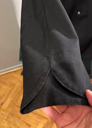 Aşçı Ceketi Drapeli Siyah Erkek Keten - Görsel 7