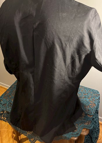 Aşçı Ceketi Drapeli Siyah Erkek Keten - Görsel 10