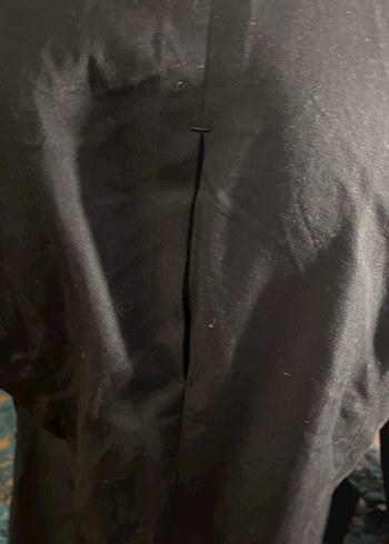 Aşçı Ceketi Drapeli Siyah Erkek Keten - Görsel 11