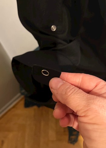 Aşçı Ceketi Drapeli Siyah Erkek Keten - Görsel 9