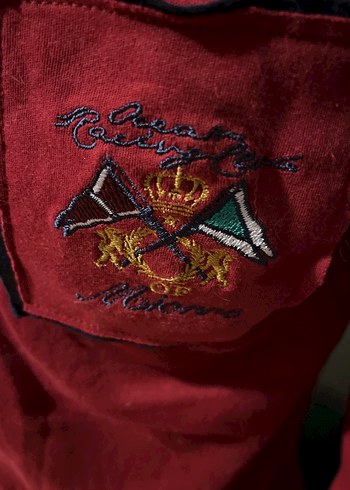 Bordo Nakışlı Uzun Kollu  Erkek Penye Pijama üstü - Görsel 3