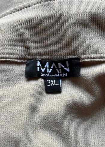 Bej Kısa Kollu Düğmeli Erkek Gömlek - Görsel 7