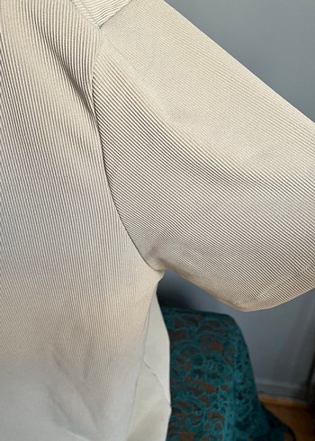 Bej Kısa Kollu Düğmeli Erkek Gömlek - Görsel 3