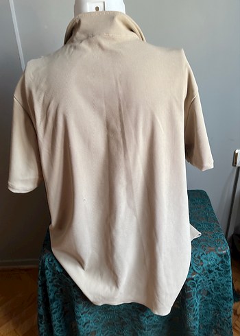 Bej Kısa Kollu Düğmeli Erkek Gömlek - Görsel 5