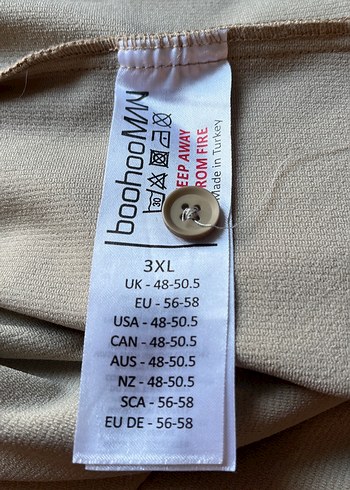 Bej Kısa Kollu Düğmeli Erkek Gömlek - Görsel 8