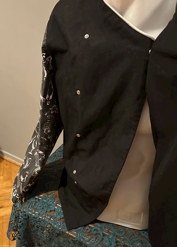 Şef Düğmeli Siyah Gotik  Gömlek - Görsel 6