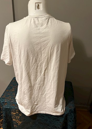 Beyaz Erkek Salaş Tişört - Görsel 3