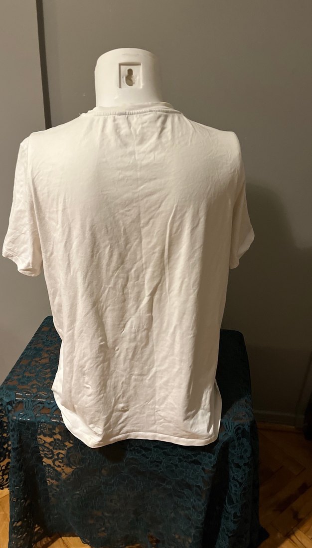 Beyaz Erkek Salaş Tişört - Görsel 3