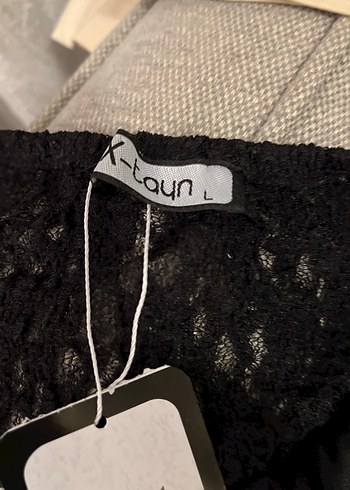 Dantel Detaylı Siyah Straplez Bady - Görsel 8